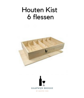 Wijnkist (6Fles) Hout - Uitverkocht