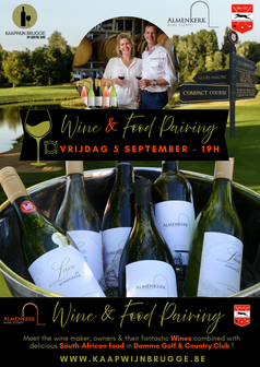 Almenkerk Wine &amp; Food Pairing | Vrijdag 5 SEPTEMBER | 19h30 | INSCHRIJVEN VERPLICHT | DAMME GOLF &amp; COUNTRY CLUB