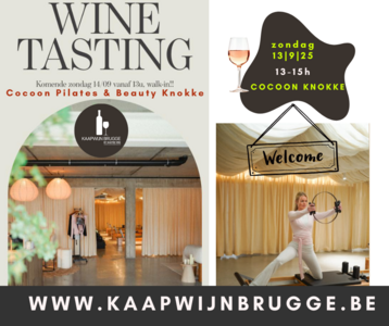 WINE TASTING COCOON PILATES | Zondag 13 SEPTEMBER | 13-15h |KNOKKE